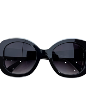 Chanel 71414a Black Square Frame Logo Sunglasses